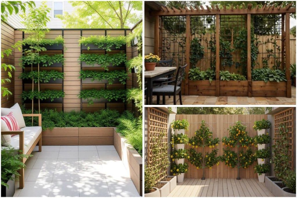 Vertical with Trellises and Walls